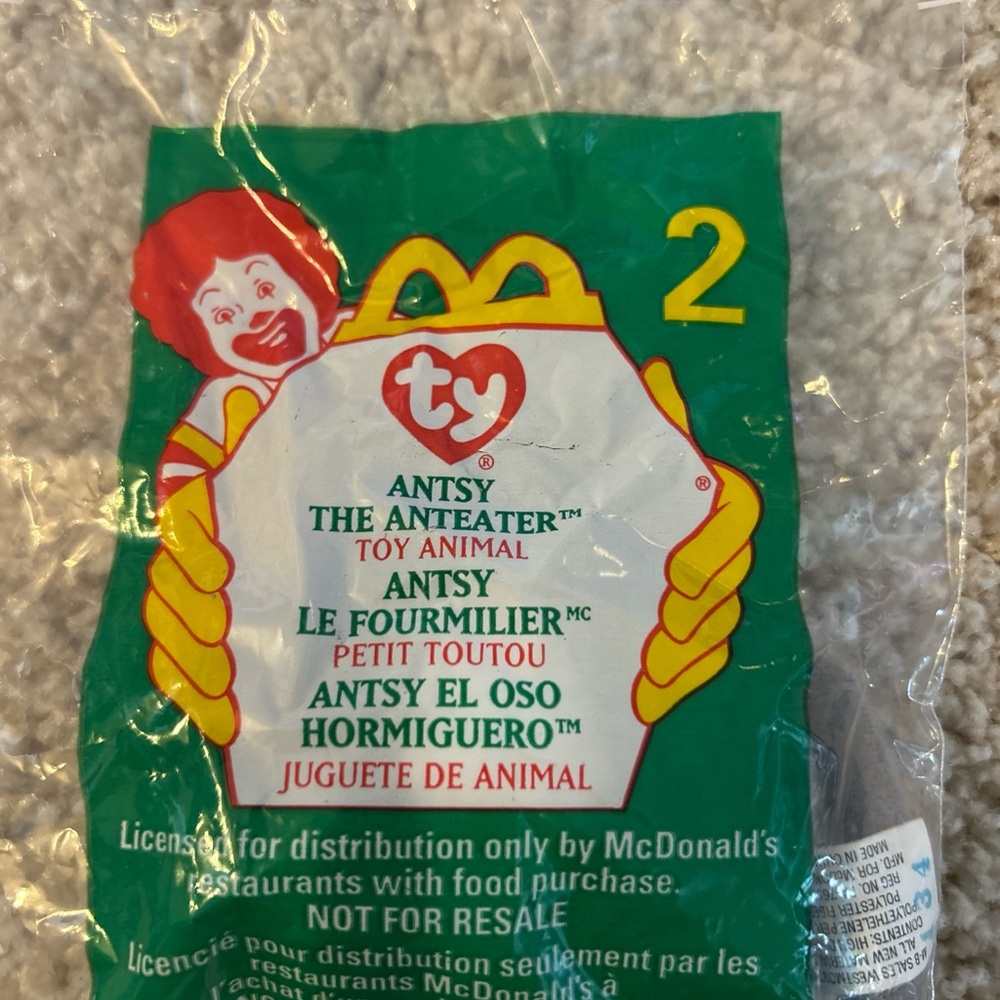 Ty beanie baby (McDonald’s) Antsy the Anteater